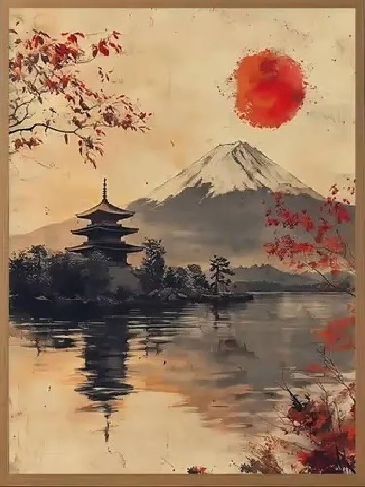 Japanese Lifestyle Movie - Oil Painting By Numbers Japanese Style