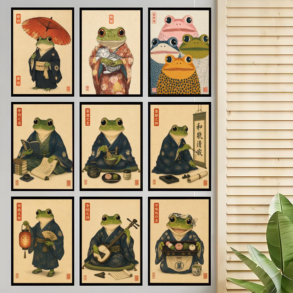 Japanese Culture Lifestyle - Cultural Japanese Frog Lifestyle Poster Home